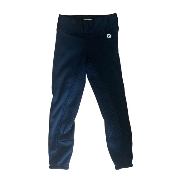 Horze Equestrian Junior Full Seat Fleece Tights JRS Sz 130 Riding Breech - Picture 1 of 9